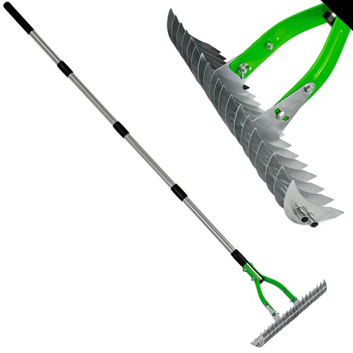 Garden lawn thatching - lawn,